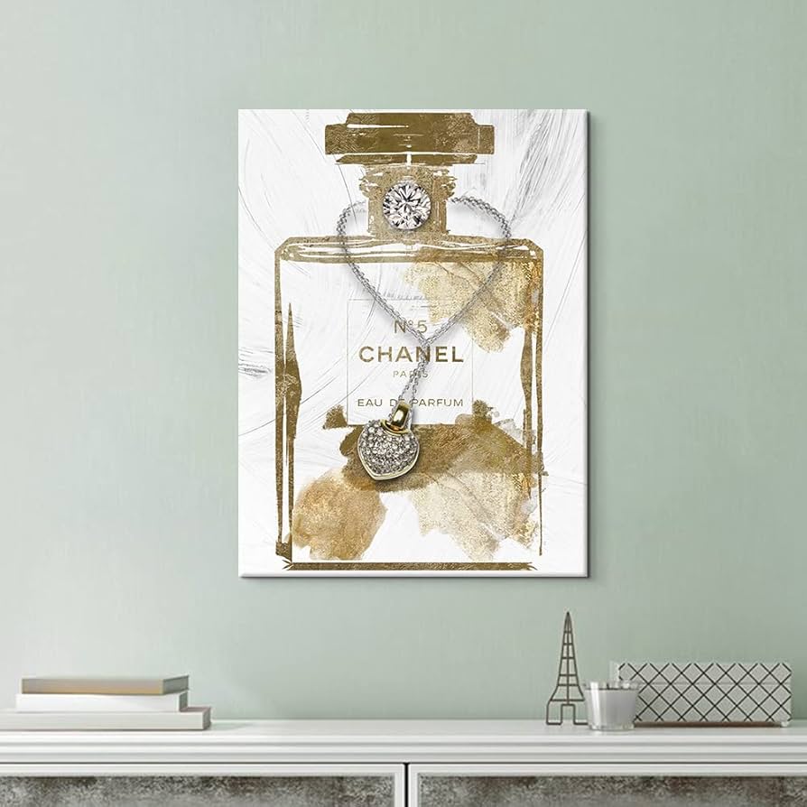 N°5 CHANEL 油彩画 金色フレーム N°5 CHANEL 油彩画 金色フレーム